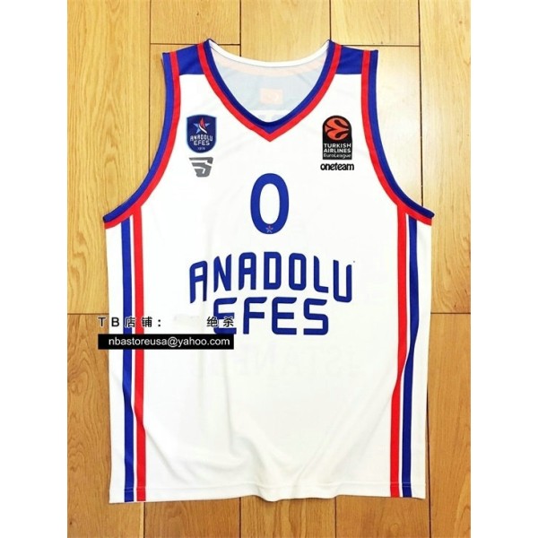 0 Shane Larkin Anadolu Efes Istanbul Euroleague Home Trikot Weiß