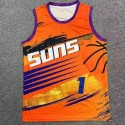 1 Booker Suns Hip hop basketball Trikot orange