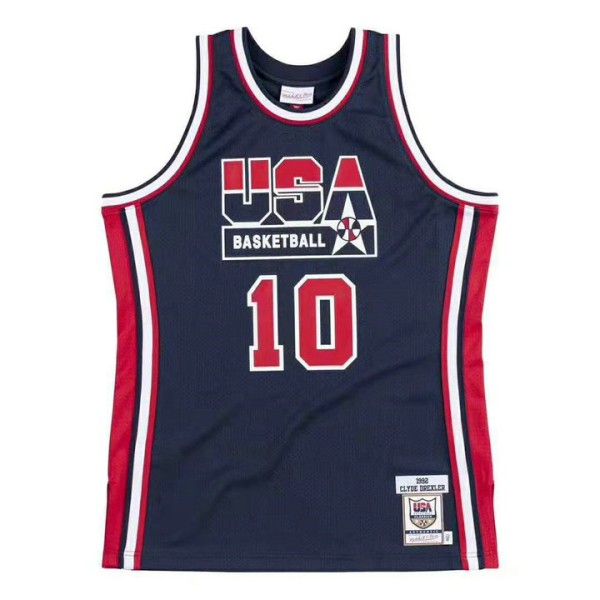 10 Drexler 1992 USA Trikot Marineblau