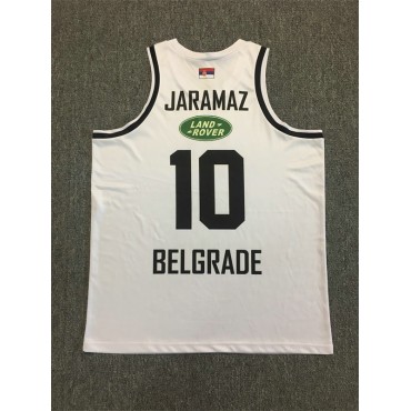 10 Ognjen Jaramaz Partizan Belgrade Weiß Basketball Trikot