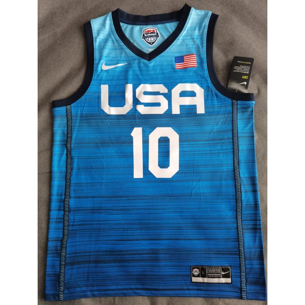 10 Tatum 2020 Olympique USA Team Trikot Blau