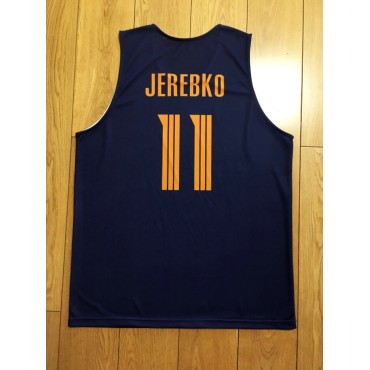 11 Jerebko Moscow Region Khimki Basketball Trikot Marineblau