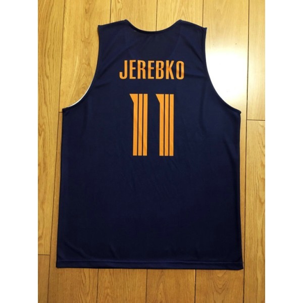 11 Jerebko Moscow Region Khimki Basketball Trikot Marineblau