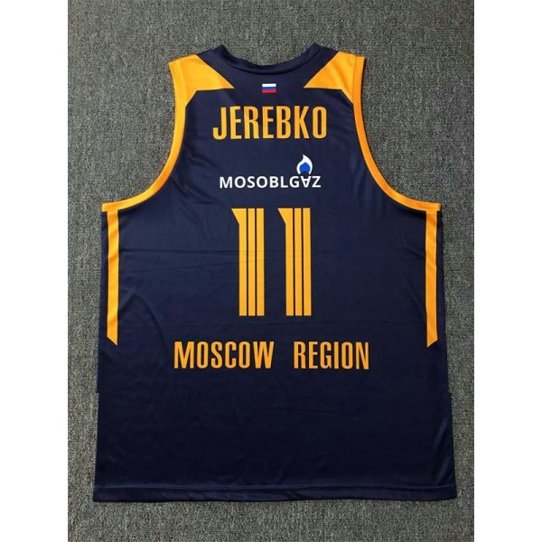 11 Jerebko Moscow Region Khimki Dunkelblau Basketball Trikot