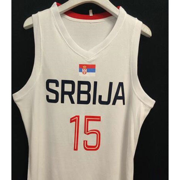 15 Jokic Serbien Fiba Trikot Weiß