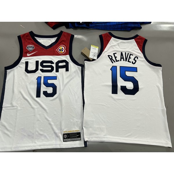 15 Reaves 2023 USA Dream Trikot Weiß