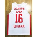 16 Stojakovic Rot Star Belgrade Basketball Trikot Rot Und Weiß stripes