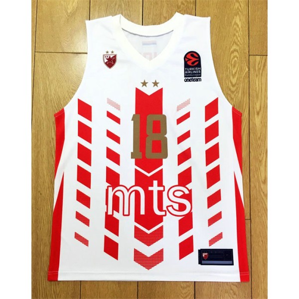 18 Scholes Rot Star Belgrade Basketball Trikot Rot Und Weiß stripes