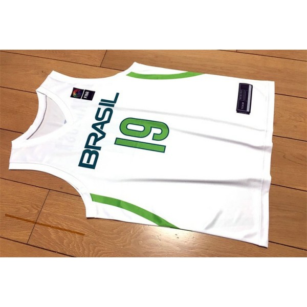 19 Barbosa Brasilien Team 2016 FIBA Basketball World Cup Trikot Weiß