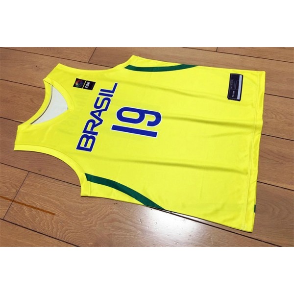 19 Barbosa Brasilien Team 2016 FIBA Basketball World Cup Trikot Gelb