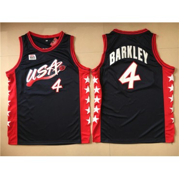 1996 Barkley 4 Atlanta Olympique Trikot Blau