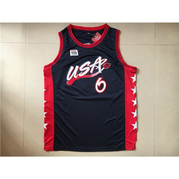 1996 Hardaway 6 Atlanta Olympique Trikot Blau