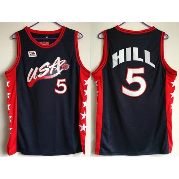 1996 Hill 5 Atlanta Olympique Trikot Blau