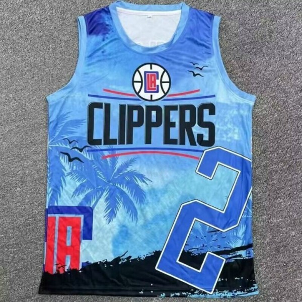 2 Leonard Clippers Hip hop basketball Trikot