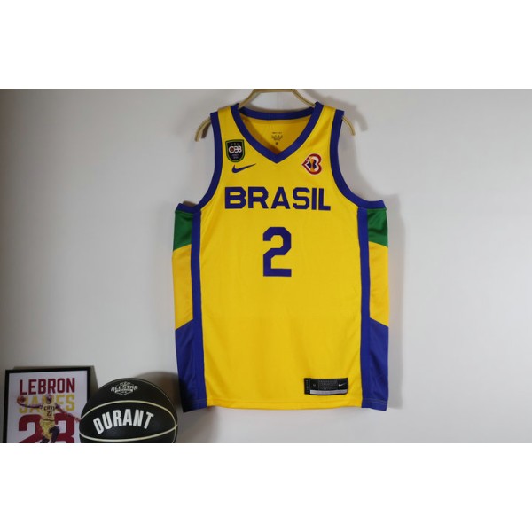 2 Yago Brasilien 2023 FIBA Trikot Gelb