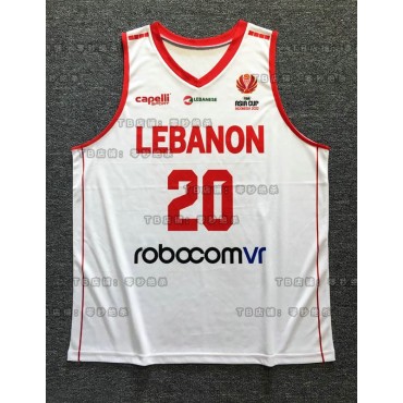 20 Wael Arakji Lebanese National Team Trikot Unisex Weiß