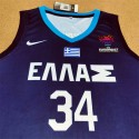 2022 Antetokounmpo G. 34 Team Griechenland Basketball Trikot Blau