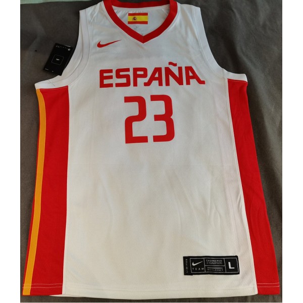 23 LLULL Spanien FIBA Basketball world cup Trikot Weiß