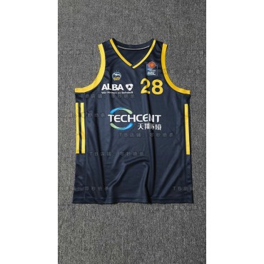 28 Wong Alba Berlin Dunkelblau Basketball Trikot