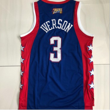 3 Iverson 2004 All star game Authentic Trikot Blau