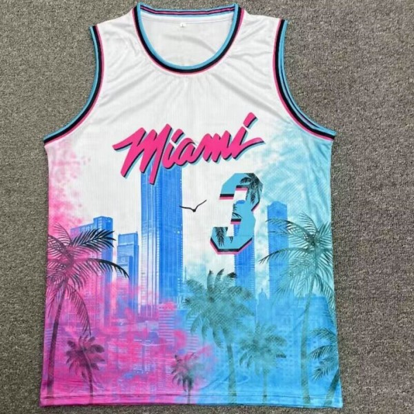 3 Wade Miami heat Hip hop basketball Trikot