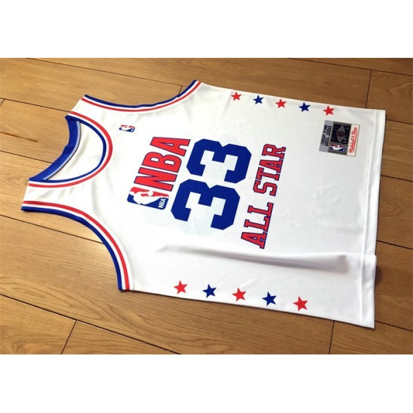 33 Kareem Abdul-Jabbar 1989 NBA All-Star Trikot Weiß