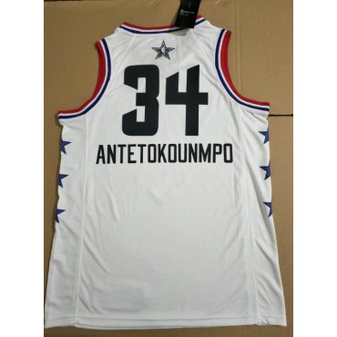 34 Antetokounmpo 2019 all stars game Trikot Weiß