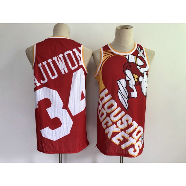 34 Olajuwon Rockets Herren Big Face HWC Trikot