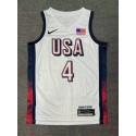 4 Curry 2024 USA Team Trikot Weiß stripe