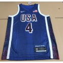 4 Curry 2024 USA Team Trikot Marineblau stripe