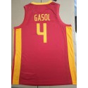 4 Gasol Spanien FIBA Basketball world cup Trikot Rot