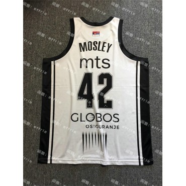 42 William Mosley Partizan Belgrade Weiß 2023-24 Basketball Trikot