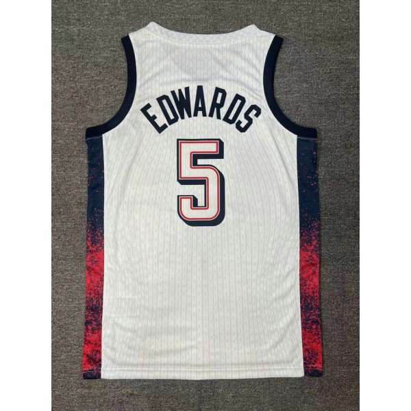 5 Edwards 2024 USA Team Trikot Weiß stripe