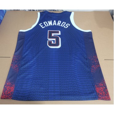 5 Edwards 2024 USA Team Trikot Marineblau stripe