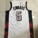 5 Edwards USA 2024 Olympics Stickerei Trikot Weiß