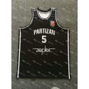 5 Haris Brkic Partizan Belgrade Schwarz Retro Basketball Trikot