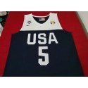 5 Mitchell 2019 fiba Trikot Blau Bestickt