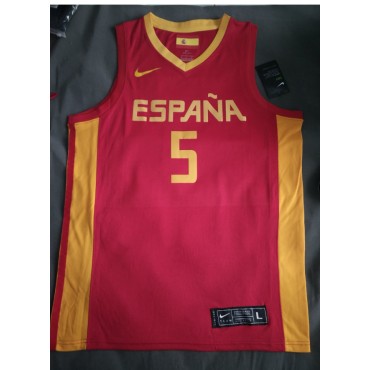 5 R.fernandez Spanien FIBA Basketball world cup Trikot Rot