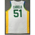 51 Caboclo 2024 Olympics Brasilien Team Basketball Trikot Weiß