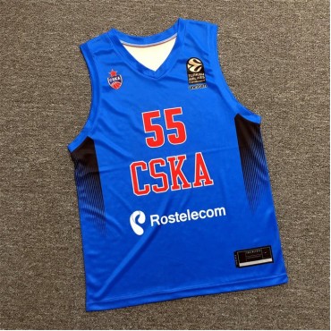 55 CSKA Moscow Blau Basketball Trikot