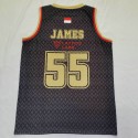 55 Mike James Monaco Schwarz Basketball Trikot