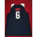 6 James 2019 fiba Trikot Blau Bestickt