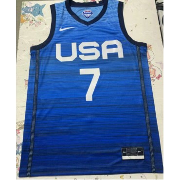 7 Durant 2020 Olympique USA Team Trikot Blau