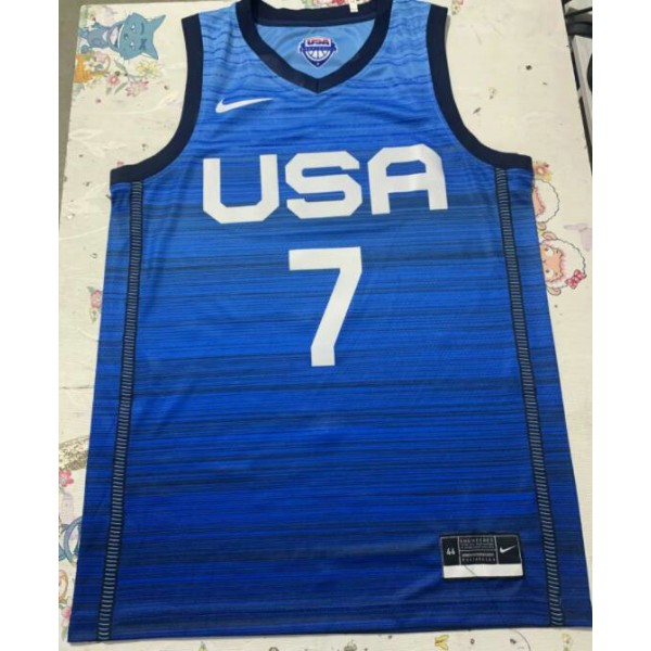 7 Durant 2020 Olympique USA Team Trikot Blau