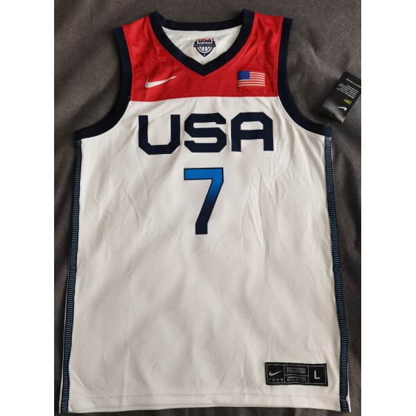 7 Durant 2020 Olympique USA Team Trikot Weiß