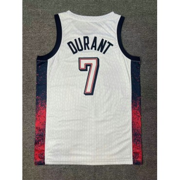 7 Durant 2024 USA Team Trikot Weiß stripe