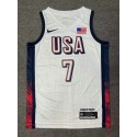 7 Durant 2024 USA Team Trikot Weiß stripe