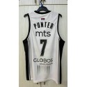 7 Punter Partizan Belgrade 2023-24 Basketball Trikot Weiß