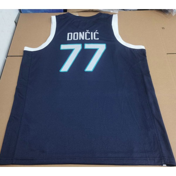 77 Doncic 2024 Slovenia away Trikot Marineblau