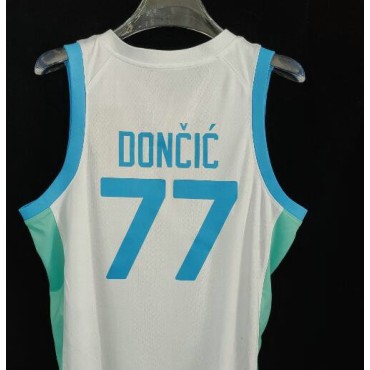 77 Doncic Slovenia Limited Home Trikot Weiß